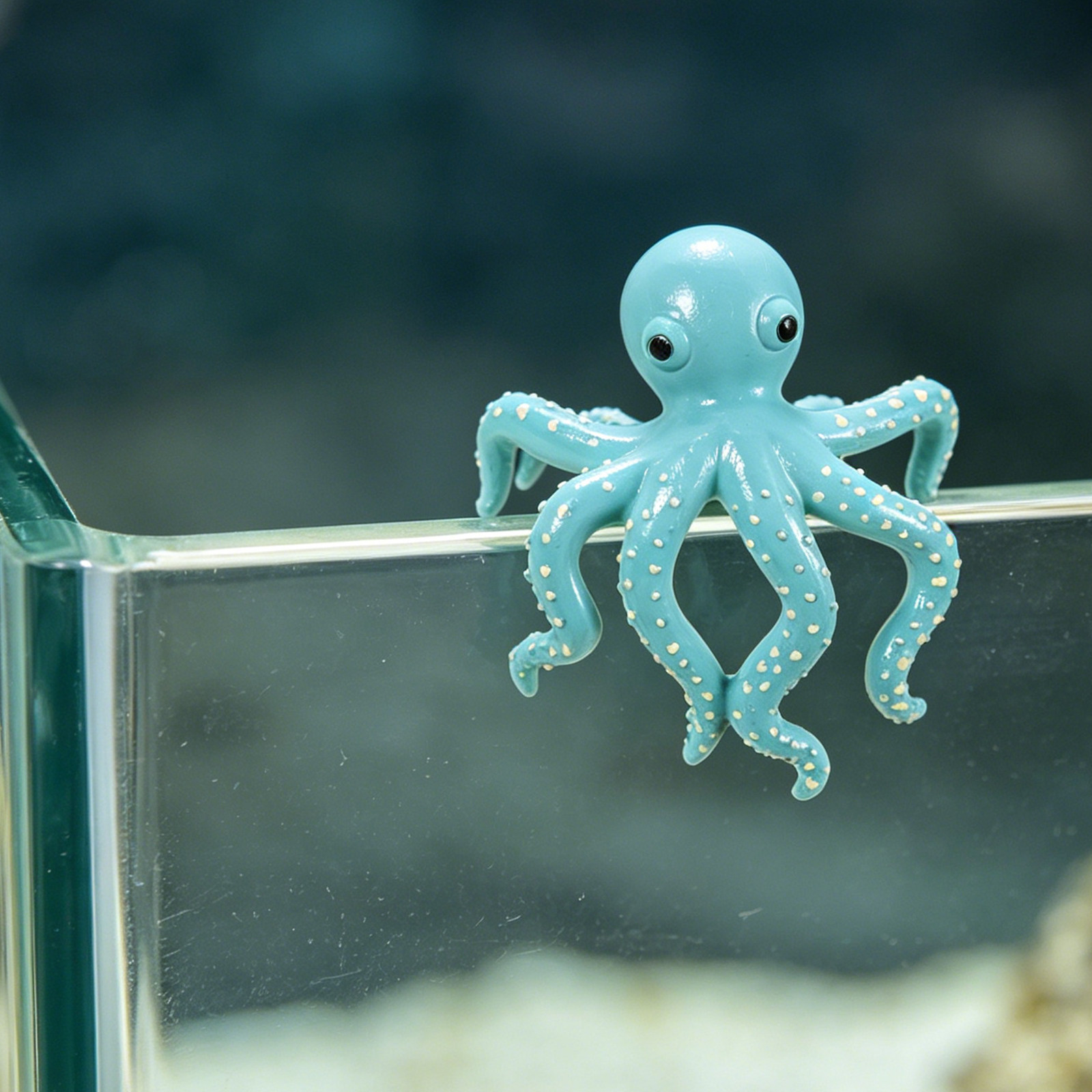 Aquarium Plant Octopus - Tırmanan Ahtapot Heykeli Reçine Minyatür Esnek