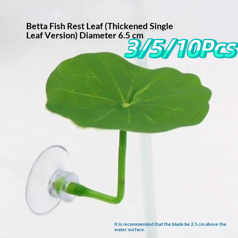 Planted Aquarium Betta - 3/5/10 Adet Plastik Betta Dinlenme Yaprakları,