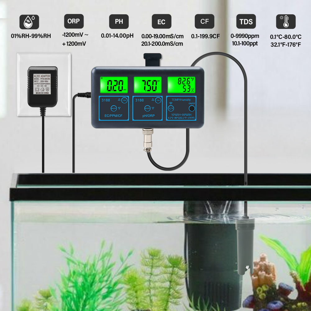 WiFi PH ölçer sıcaklık TDS(ppm - Planted Aquarium Test Kit incelemesi ve fiyatı